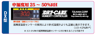 低湿度用（25～50％RH） DX型
