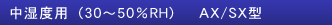 中湿度用（30～50％RH）　AX&frasl;SX型