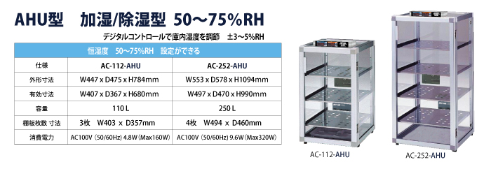 アクリルデシケーター AHU型